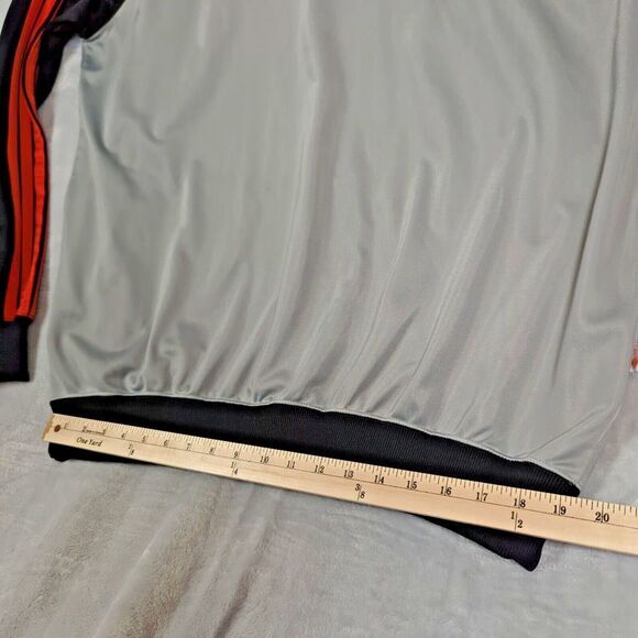 Harley Davidson‎ Track Jacket Mens Large Gray 3 Stripes Raglan Sleeve Full Zip - Picture 12 of 13